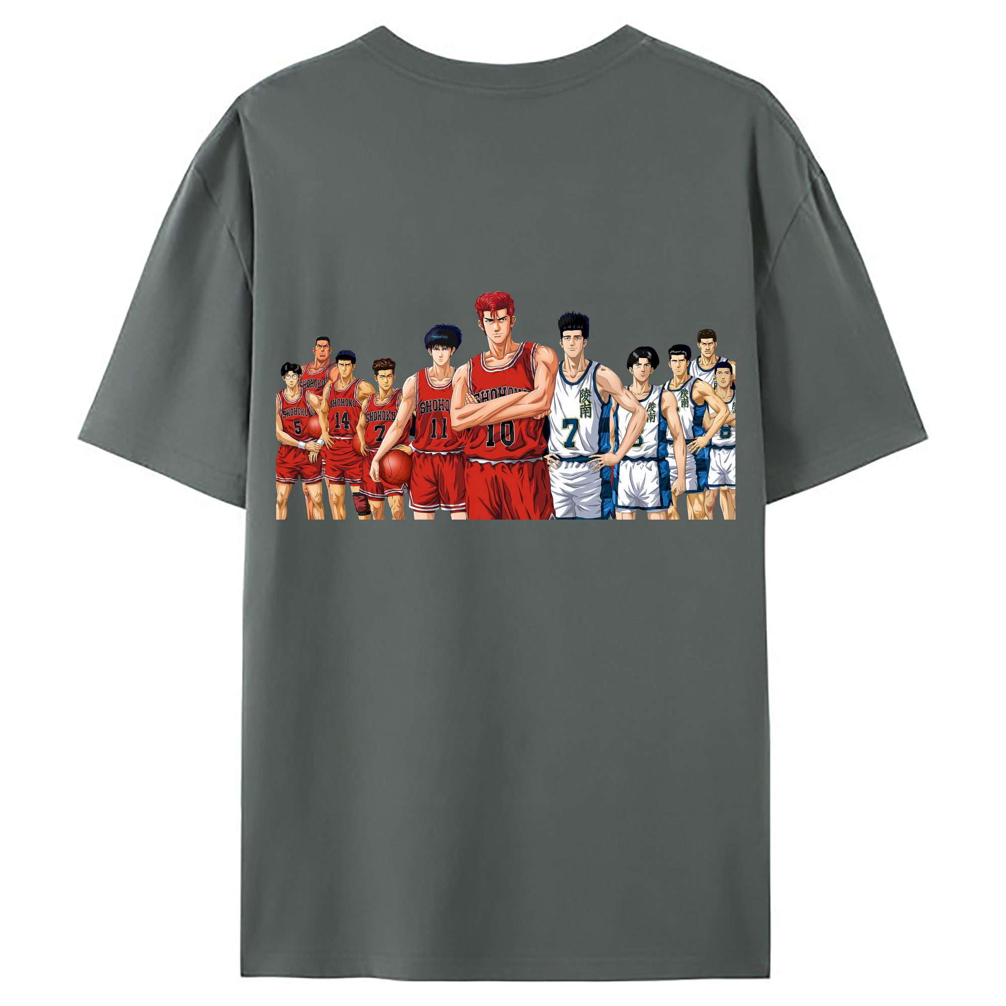 （画像用） SLAM DUNK／スラムダンク 綿100％ メンズ半袖Tシャツ（バックプリント） 通気性